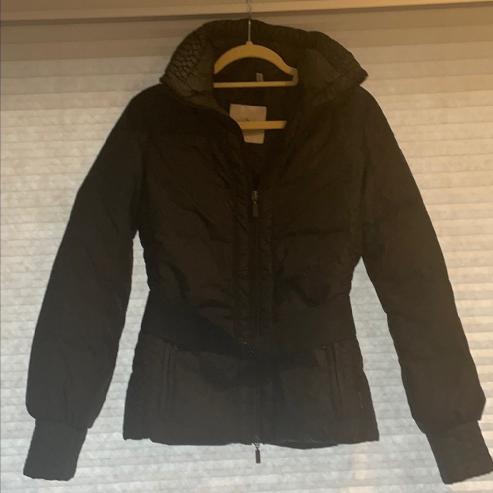 Moncler authentic belted black ski coat SZ 2